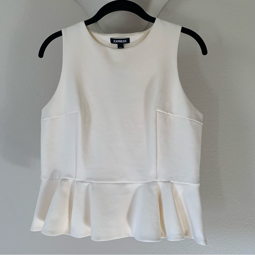 express white peplum blouse top NWT